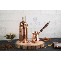 ALFIQ Copper Coffee Pot Container Airtight + Coffee Maker Set of 2