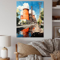 Red Barrel Studio Power Plants Powerful Energies IV - Cityscapes Canvas Art Print