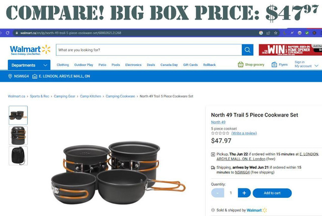 North 49® Trail 5-Piece Cook Set in Fishing, Camping & Outdoors - Image 3