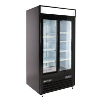 Maxx Cold Maxx Cold Narrow Width Sliding Glass Door Merchandiser Refrigerator, Double Door