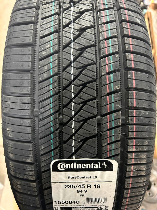 4 Brand New Continental Pure Contact LS  235/45R18  $70 REBATE!! *** WallToWallTires.com *** in Tires & Rims in Ottawa / Gatineau Area - Image 3