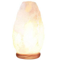 World Menagerie Himalayan Glow Crystal Salt Lamp with Neem Wooden Base, 5-7 LBS