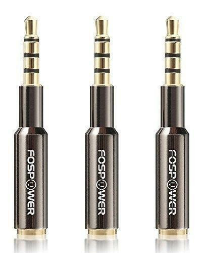 FosPower 3.5mm Male to Female Stereo Audio Jack Adapter - Extension, AUX Headphone Adapter - 4-Conductor TRRS, Gold Plat in General Electronics in Québec