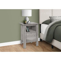Red Barrel Studio ACCENT TABLE - INDUSTRIAL GREY NIGHT STAND WITH STORAGE