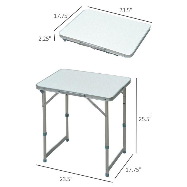 Picnic Table 23.5" x 17.75" x 25.25" Silver in Fishing, Camping & Outdoors - Image 3