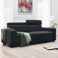 Ebern Designs 2-Seater Sofa Couch with Multi-Angle Adjustable Headrest, Loveseat for Living Room