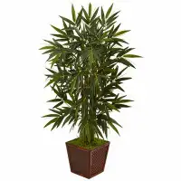Bungalow Rose 38" Artificial Bamboo Tree in Planter