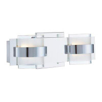 Orren Ellis Manglo 2-Light Dimmable LED Polished Stainless Steel Bath Bar