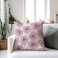 ULLI HOME Teesa Abstract Floral Indoor/Outdoor Square Pillow