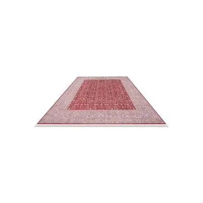 Bungalow Rose Shamell Oriental Design Red Purple Color Carpet Machine Made Cotton Material Washable Area Rug_71032