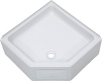 Lippert Components 325246 - 27X27 CORNER SHOWER PAN CD WHITE