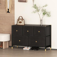 Mercer41 Drawer Dresser cabinet ,all Dresser with 5 PU Leather Front Drawers, Storage Tower