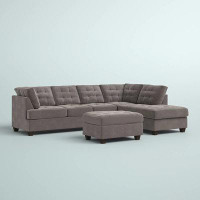 Latitude Run® 117" Wide Microfiber Reversible Sofa & Chaise