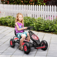 Pedal Go Kart 47.6" x 22.8" x 24" Red