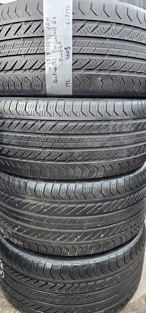 245/45/19 4 pneus ete continental runflat in Tires & Rims in Greater Montréal