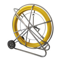 Spring Promotion 8mm Fish Tape Fiberglass Duct Puller Wire Cable Running with 2 Moving Casters Brake 170550