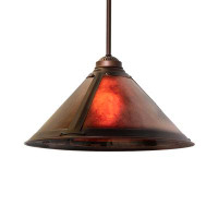 Meyda Lighting Sutter 1 - Light Mahogany Bronze Cone Pendant