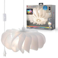 Monster Monster Plug-In Hanging Pendant Lamp With Smart RGBW Multicolor LED Light Bulb, Indoor/Outdoor Lighting, Curved