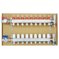 Radiant Heat Manifold 9 Loop PEX Tubing Manifolds Hydronic Radiant Floor Heating 053267