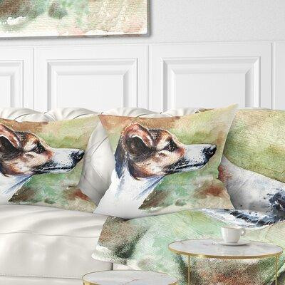 Made in Canada - East Urban Home Animal Jack Russell Terrier Pillow in Bedding