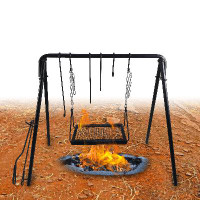 FEBTECH 34" H x 34" W Steel Outdoor Fire Pit