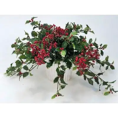The Holiday Aisle® Berry Berry Foliage Plant in Decorative Vase