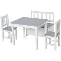 Harriet Bee Asdsit Kids 4 Piece Play Table and Chair Set