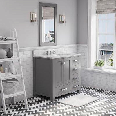 Water Creation Ensemble de meuble-lavabo de salle de bain simple avec miroir 36 po cashmere Madison in Home Décor & Accents in Québec