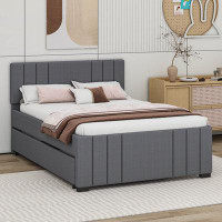 Latitude Run® Full Upholstered Platform Bed With Trundle