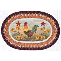 Earth Rugs Morning Rooster Printed Area Rug