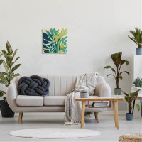Stupell Industries Modern Botanical Plant Leaves Canvas Wall Art By June Erica Vess