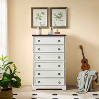 Red Barrel Studio Tall Chest of Drawers Closet Organizers & Storage Clothes, Grey Wash