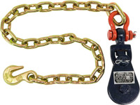 NEW 2 TON SNATCH BLOCK SHACKLE WITH CHAIN ANCHOR S1072