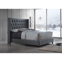 Red Barrel Studio Anahaim King Tufted Upholstered Low Profile Standard Bed