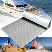 light Gray & white Marine Flooring Faux Teak EVA Foam Boat Decking Sheet 94.5x35.4x0.24 #300192