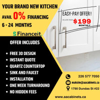 NEW KITCHEN AS LOW $199 MONTHLY