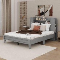 Winston Porter Nykel Twin Size Platform Bed with Storage Headboard,Multiple Storage Shelves on Both Sides