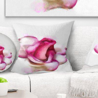 East Urban Home Floral Hand Drawn Rose Pillow