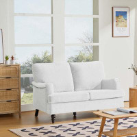 House of Hampton 2 Seater Sofa Velvet Couches for Living Room, Chesterfield Sofa Loveseat Couch Chair 7114CD2E3471445F83