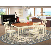 August Grove Carmel Butterfly Leaf Rubberwood Solid Wood Dining Set