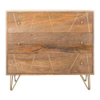 AllModern Kirk 3 Drawer 31.8" W Solid Wood Dresser
