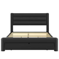 Latitude Run® Queen Size Bed Frame With Drawers Storage