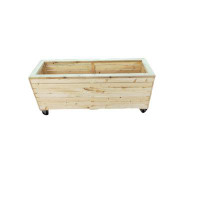 Arlmont & Co. Kollyn 18"x48"x16" Wood Planter Box w/Wheels