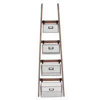 Gracie Oaks Tallulah Wall Shelf Ladder Bookcase