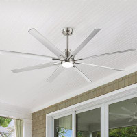 Latitude Run® 72" Integrated LED Ceiling Fan With Remote Control Smart Ceiling Fan