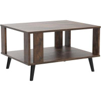 George Oliver Roemer 4 Legs Coffee Table with Storage