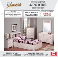 Spring Sale!! Sleek &amp; Modern Looking 4 Pc Kids Bedroom Set