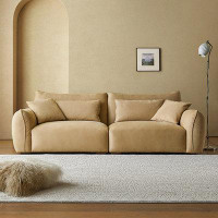 Hokku Designs 83.86"Maize-yellow Cloth Modular Sofa cushion couch