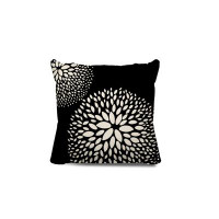 ULLI HOME Crawley Abstract Floral Indoor/Outdoor Square Pillow