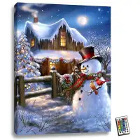 The Holiday Aisle® Woodhouse Christmas 18 x 24 Fully Illuminated Colour Change LED Print